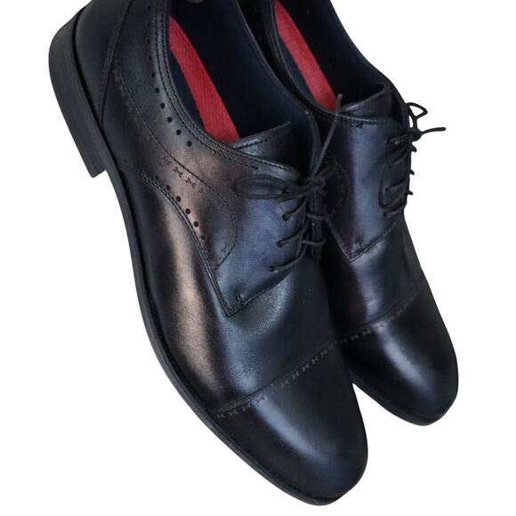 NEW Stacy Adams Bryant Cap Toe Dress Shoes Black Men 8.5 M Flex Zone Work Party main image 8